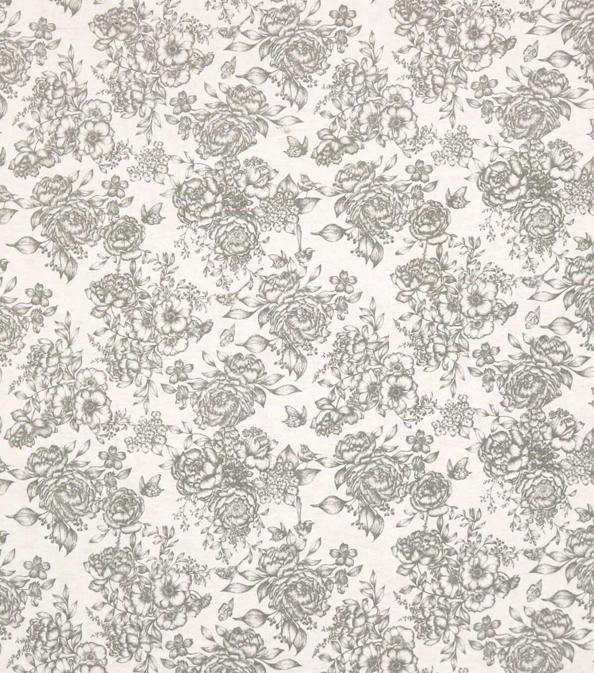 Large Floral Gray 108