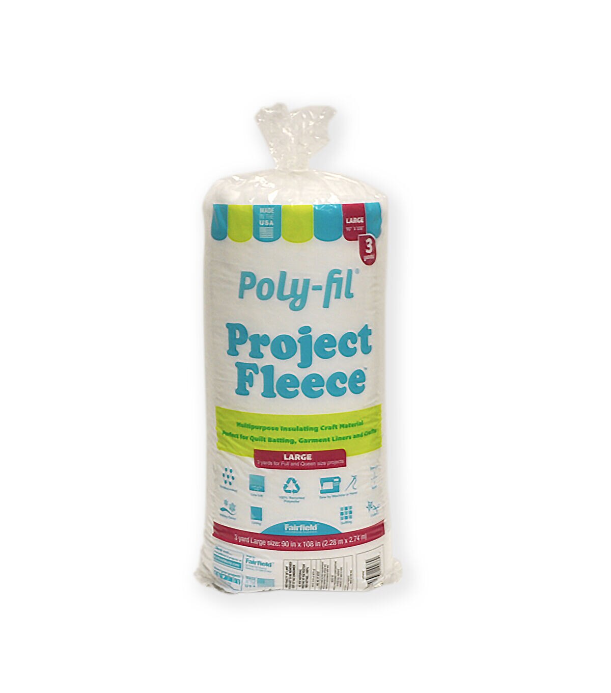 Poly Fil Project Fleece Needle Punched Batting 90
