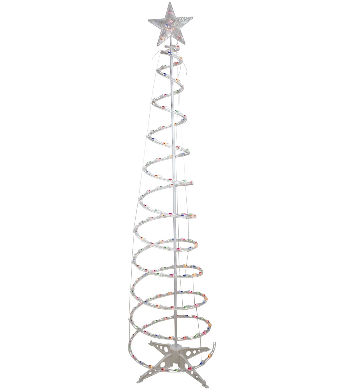 Northlight 6' Pre-Lit Spiral Christmas Tree - Multi Color Lights