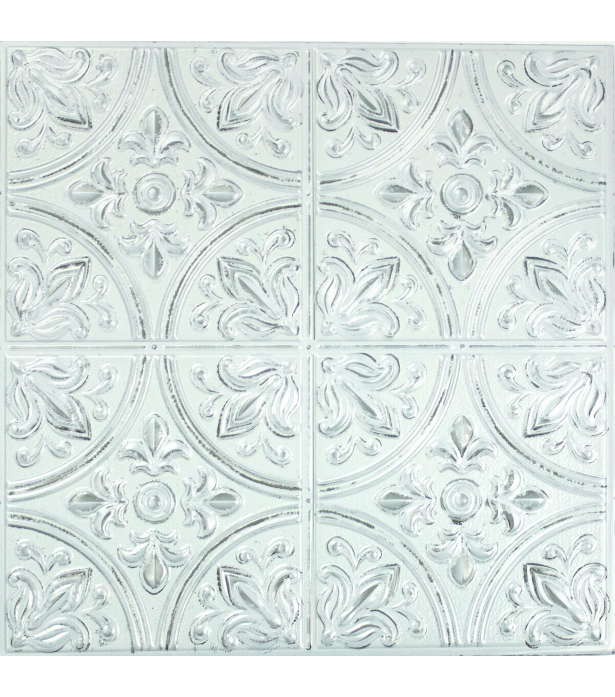 White Tin Peel & Stick Tile Backsplash