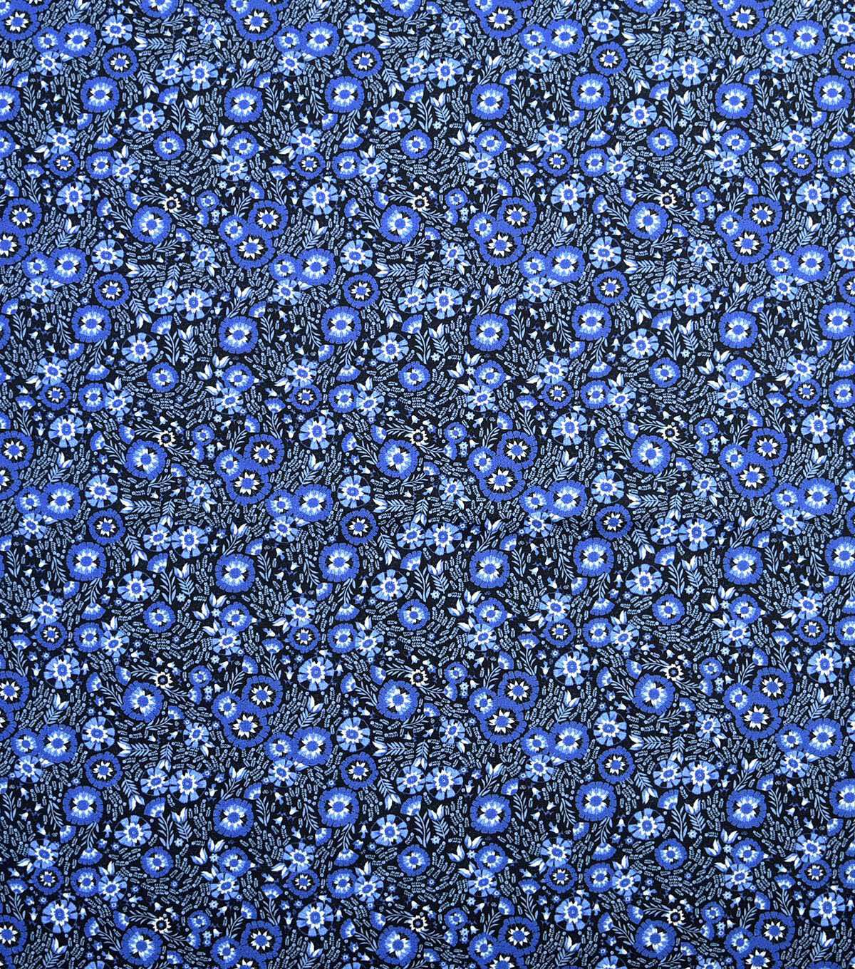 Blue Prairie Floral Quilt Cotton Fabric by Keepsake Calico