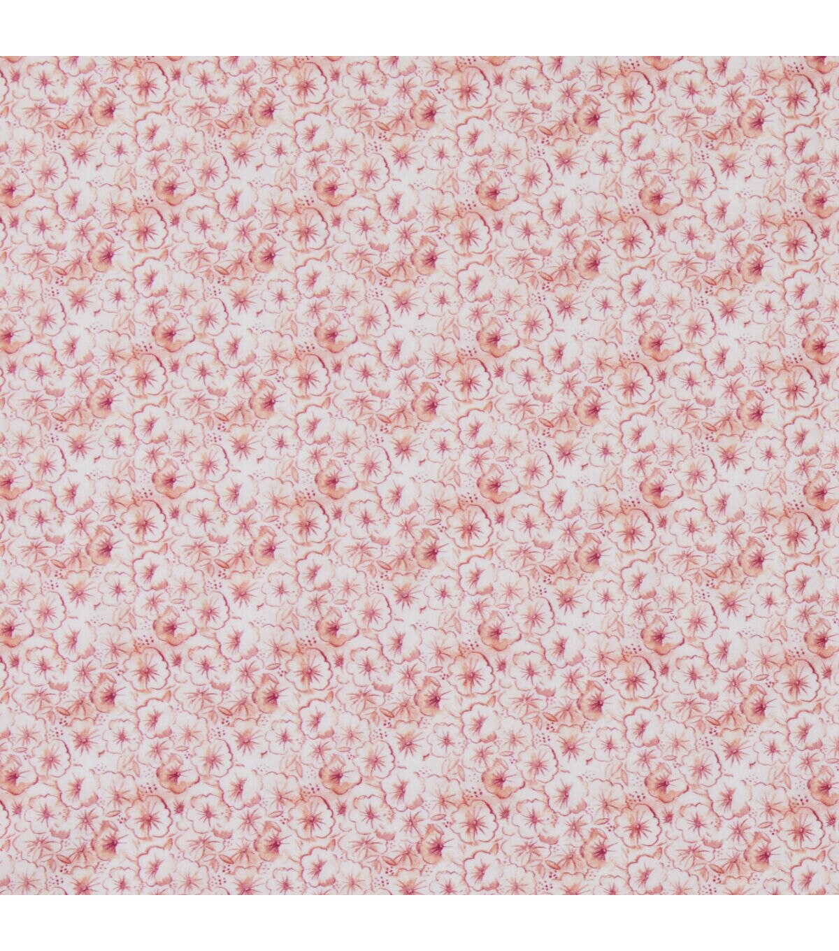 Graphic Mini Floral Packed Red Premium Cotton Lawn Fabric