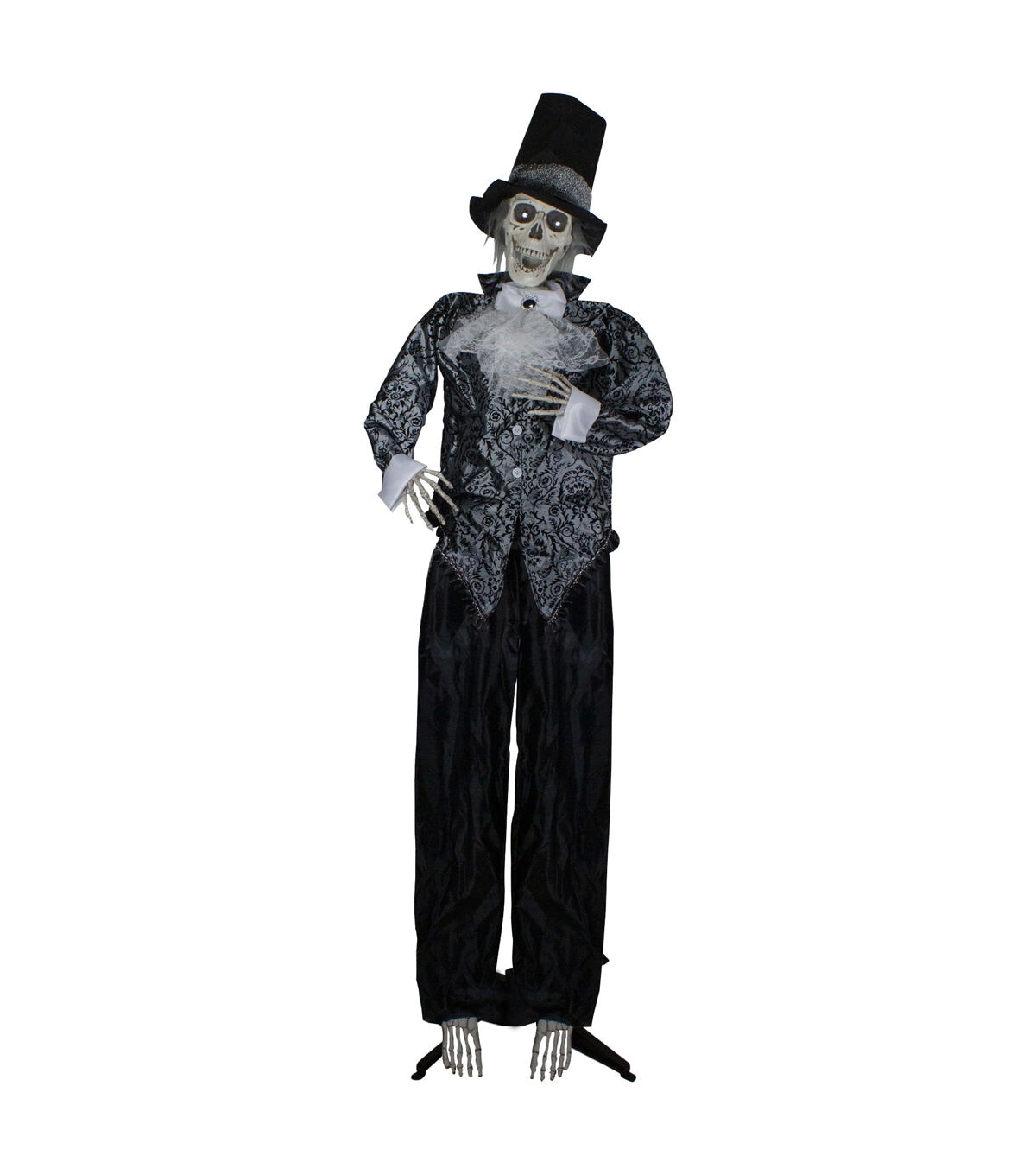 Northlight 6' Black & White Lighted & Animated Groom