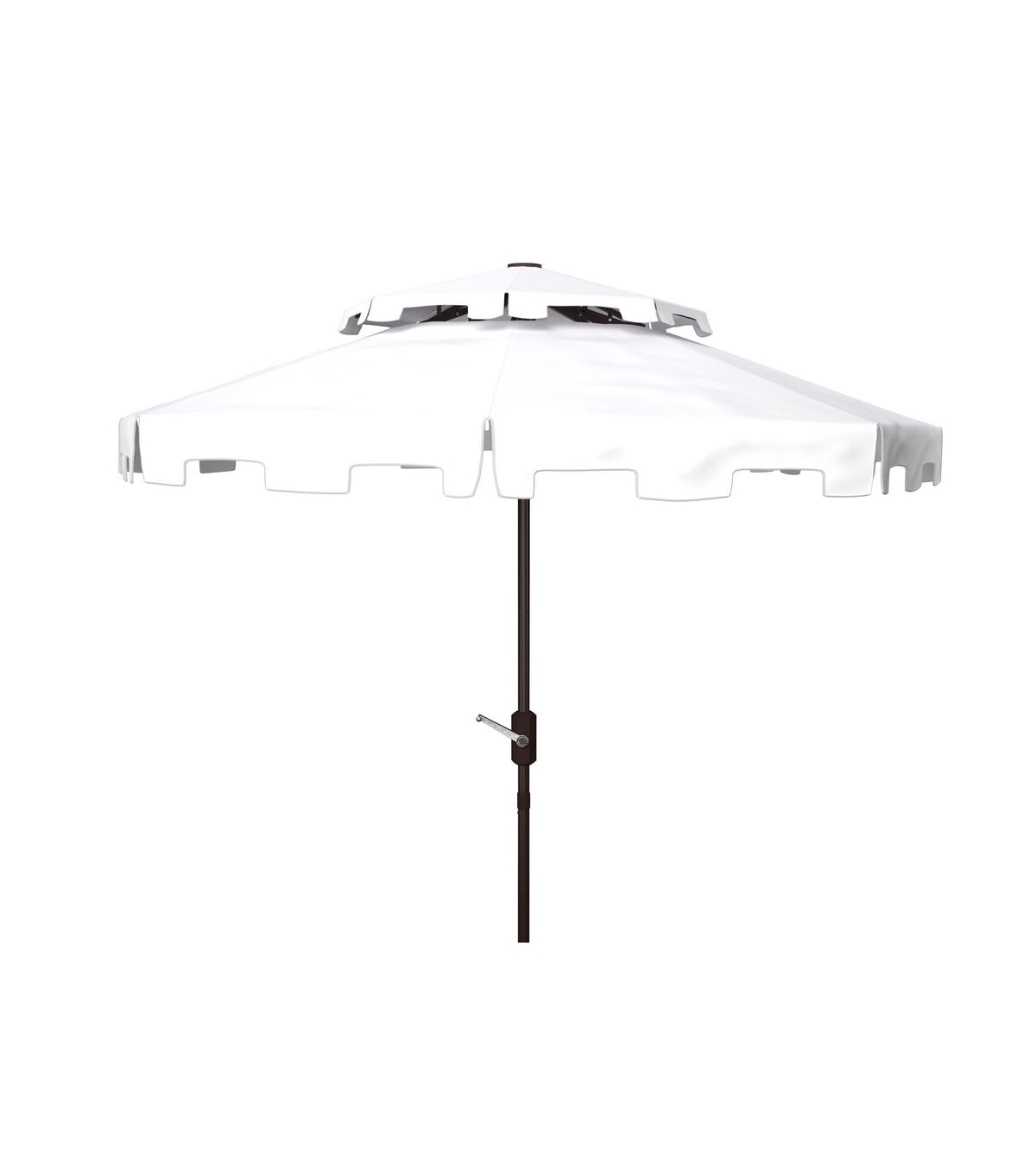 Safavieh 9' Zimmerman White Double Top Market Patio Umbrella