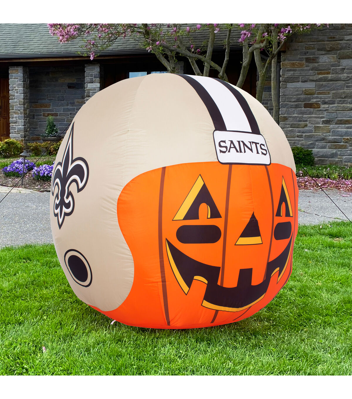 Sporticulture 4' NFL New Orleans Saints Inflatable Jackolantern Helmet