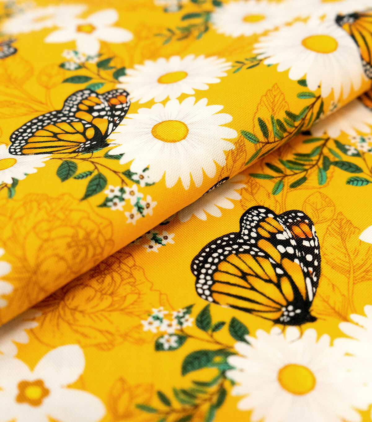 Singer Butterflies on Orange Quilt Cotton Fabric