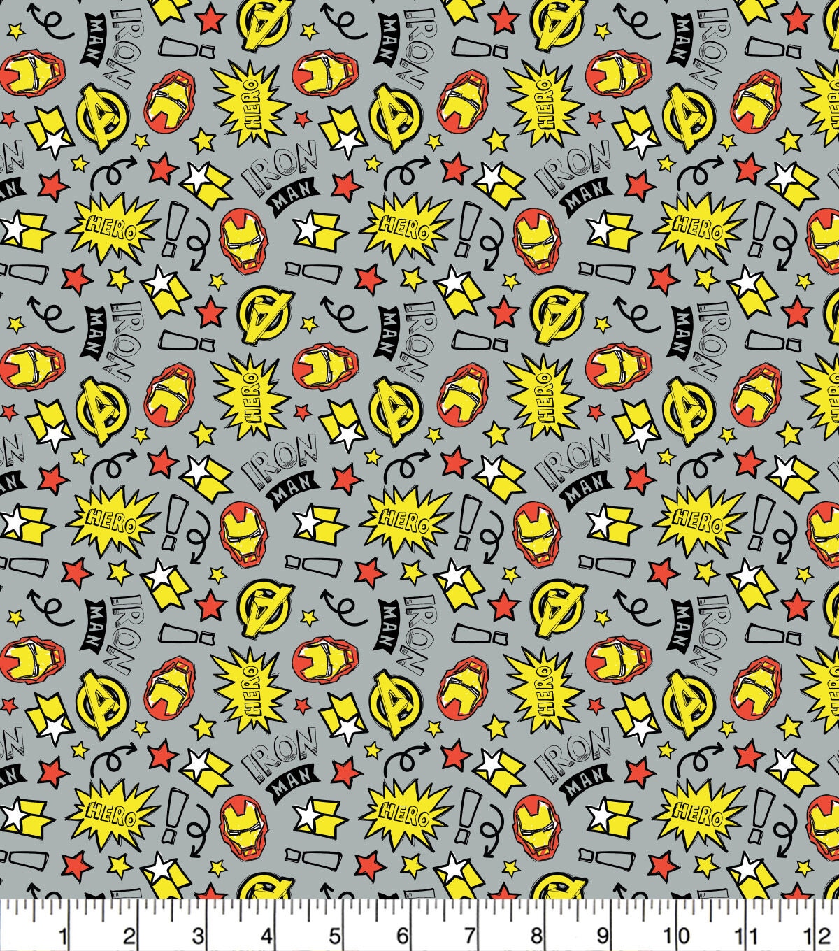 Marvel Ironman Doodle Suit Cotton Fabric