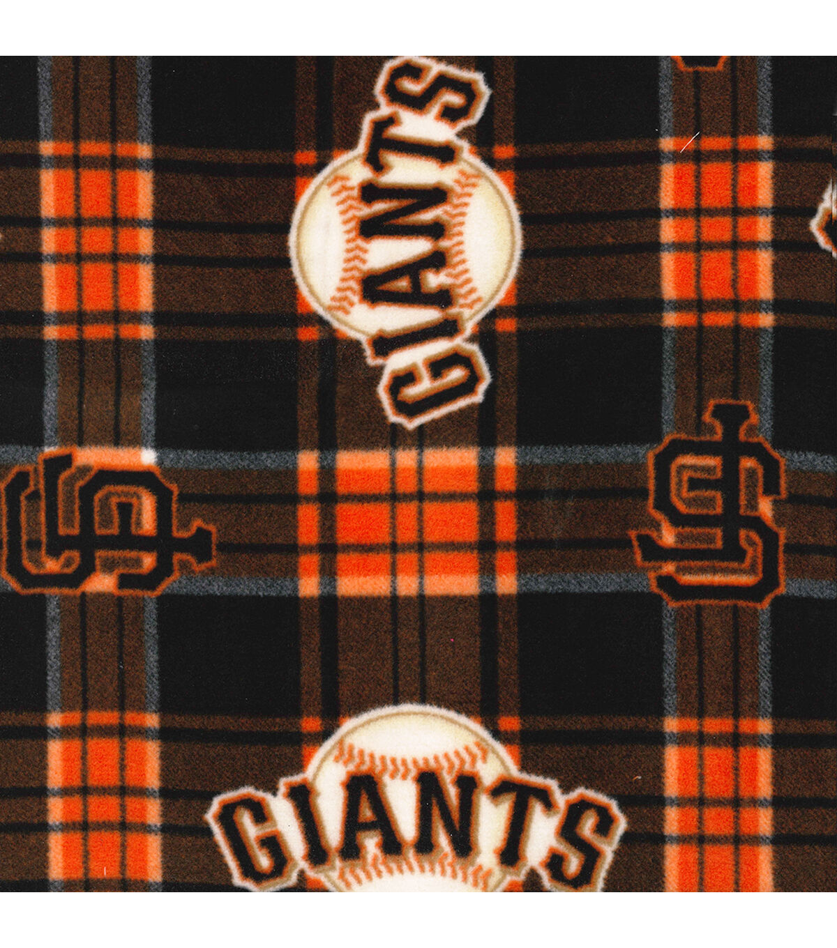 Fabric Traditions San Francisco Giants Fleece Fabric Plaid