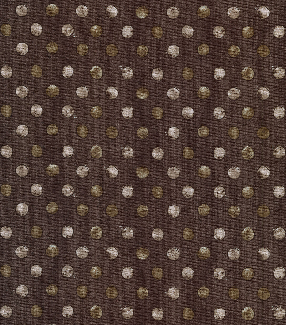 Brown Painted Dots Quilt Cotton Fabric by Keepsake Calico