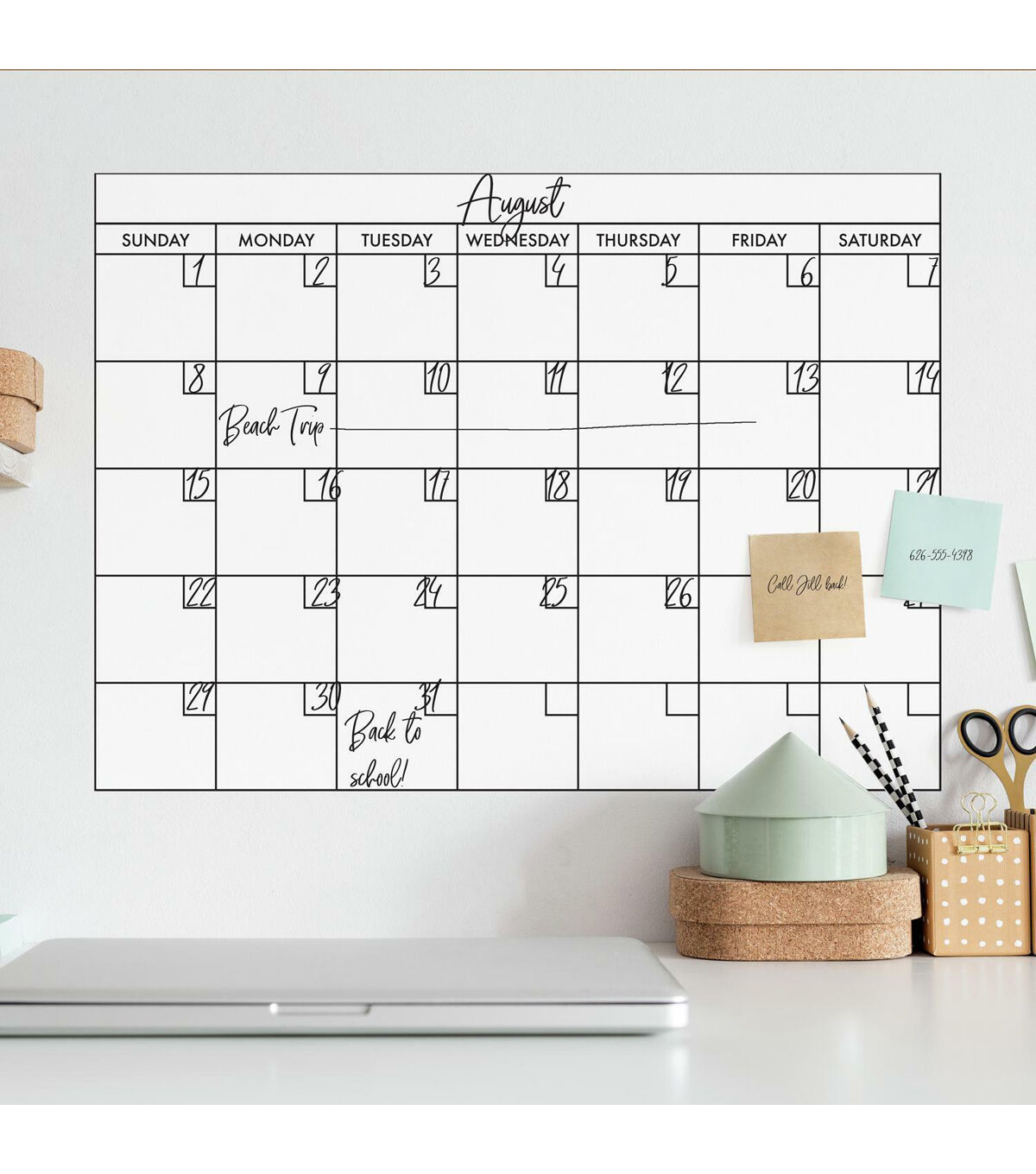 RoomMates Basics Dry Erase Calendar Decals