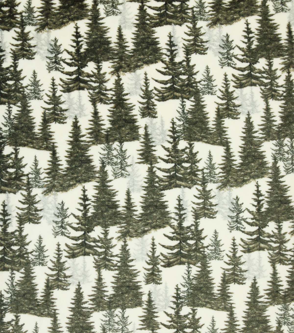 Evergreen Trees Sew Lush Fleece Fabric