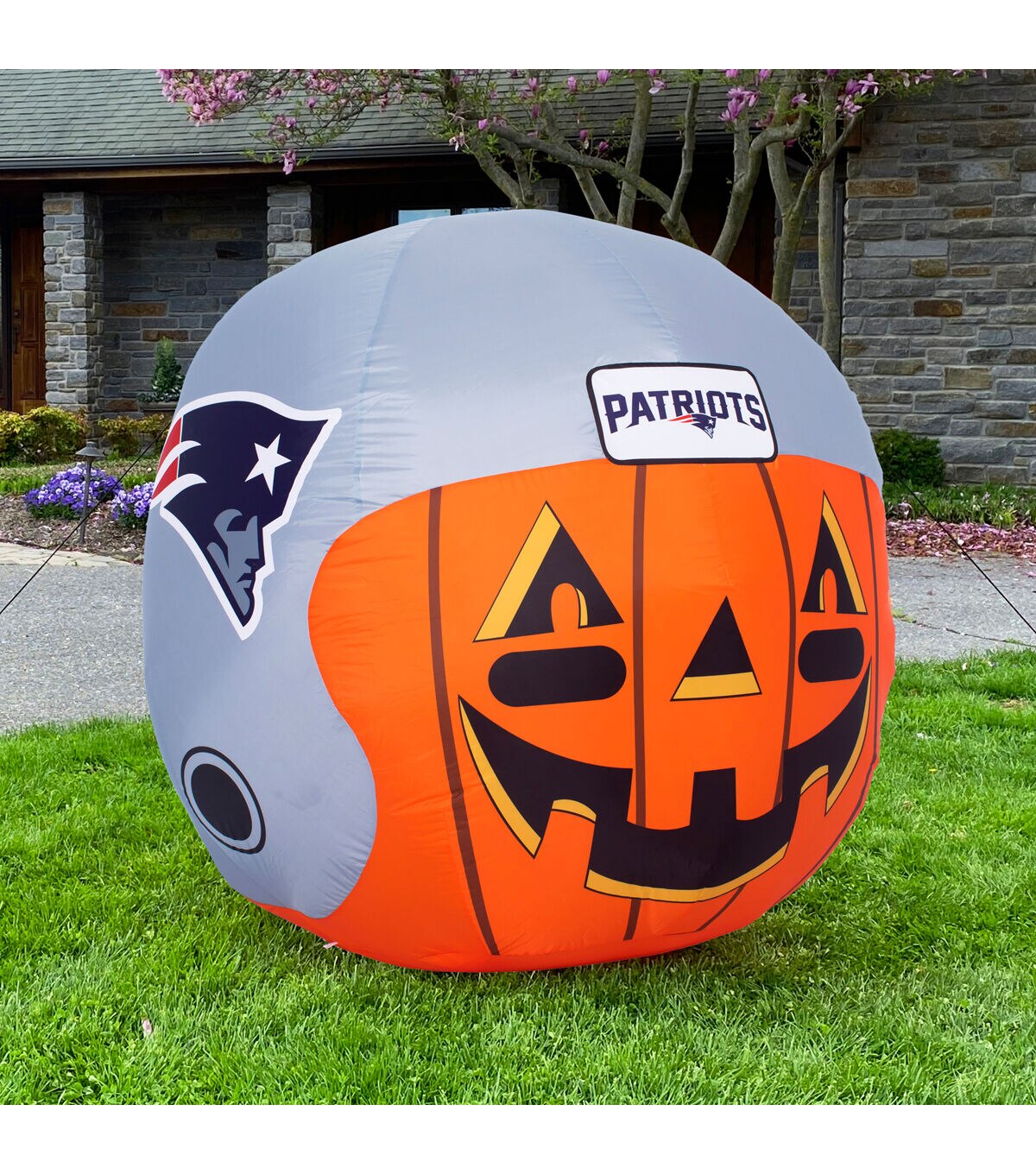 Sporticulture 4' NFL Patriots Inflatable Jackolantern Helmet