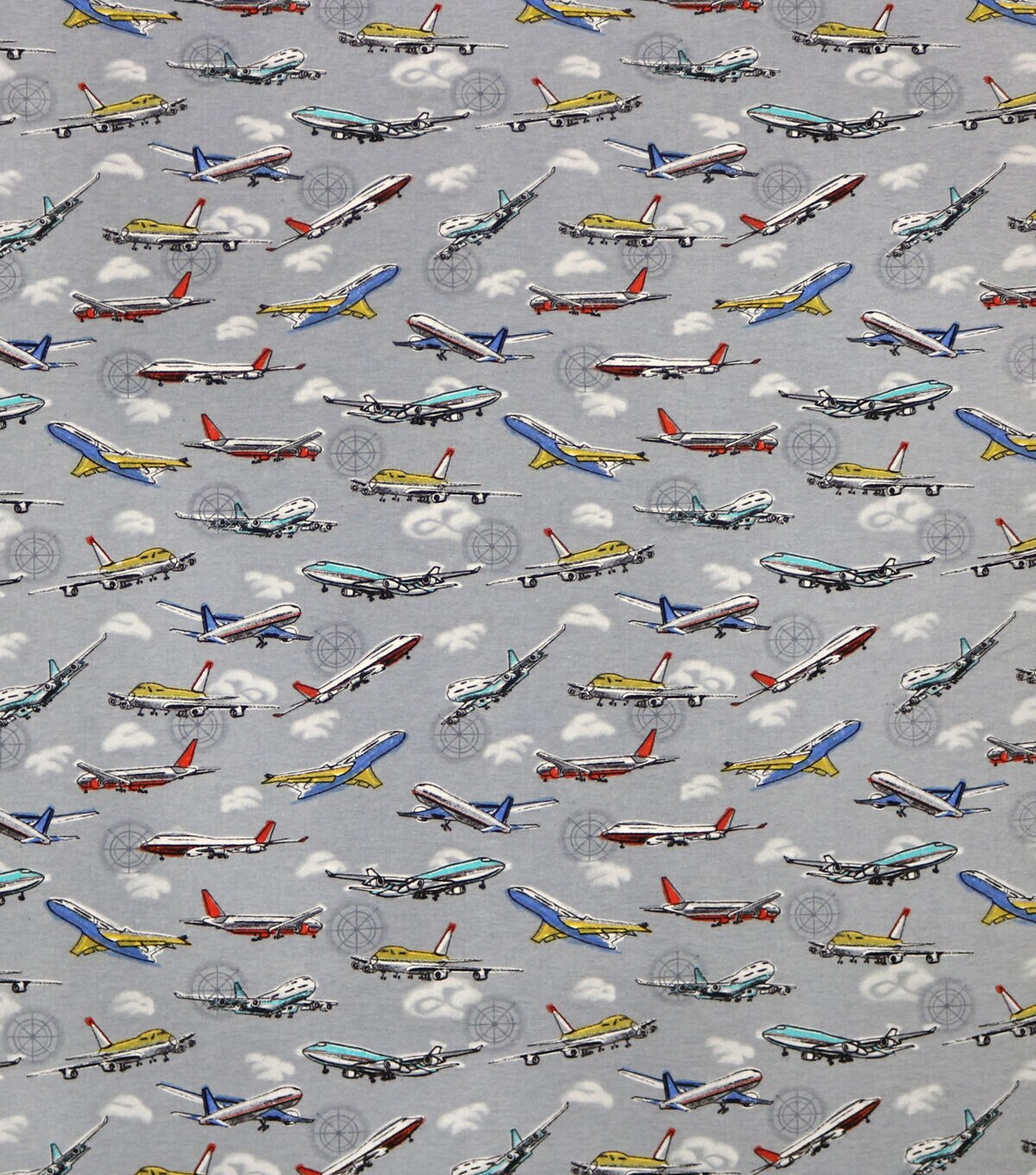 Take Off Airplaines Super Snuggle Flannel Fabric