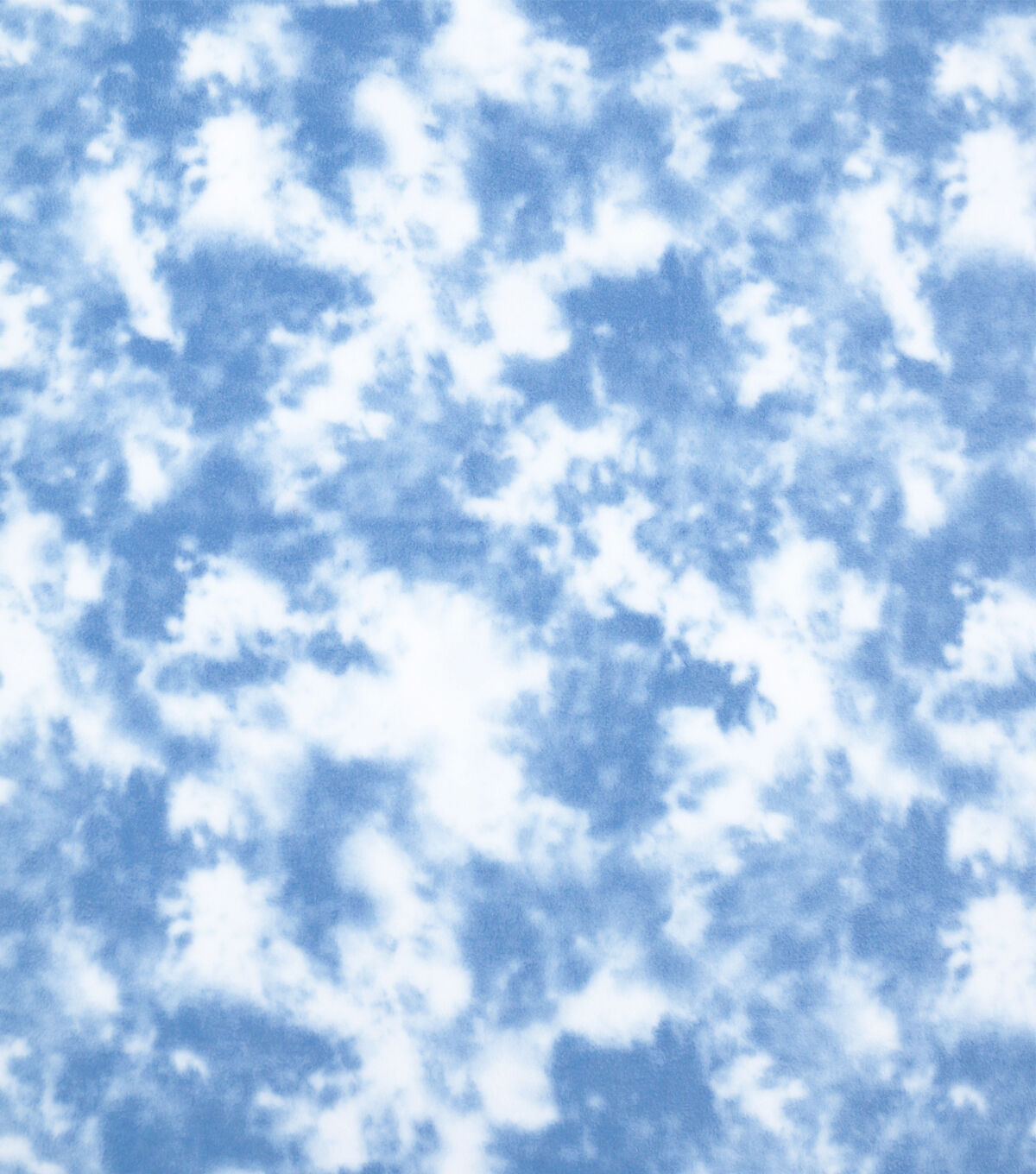 Light Blue & White Tie Dye Anti Pill Fleece Fabric