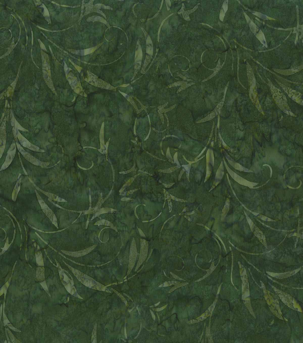 Hi Fashion Green Leaves Batik Cotton Fabric