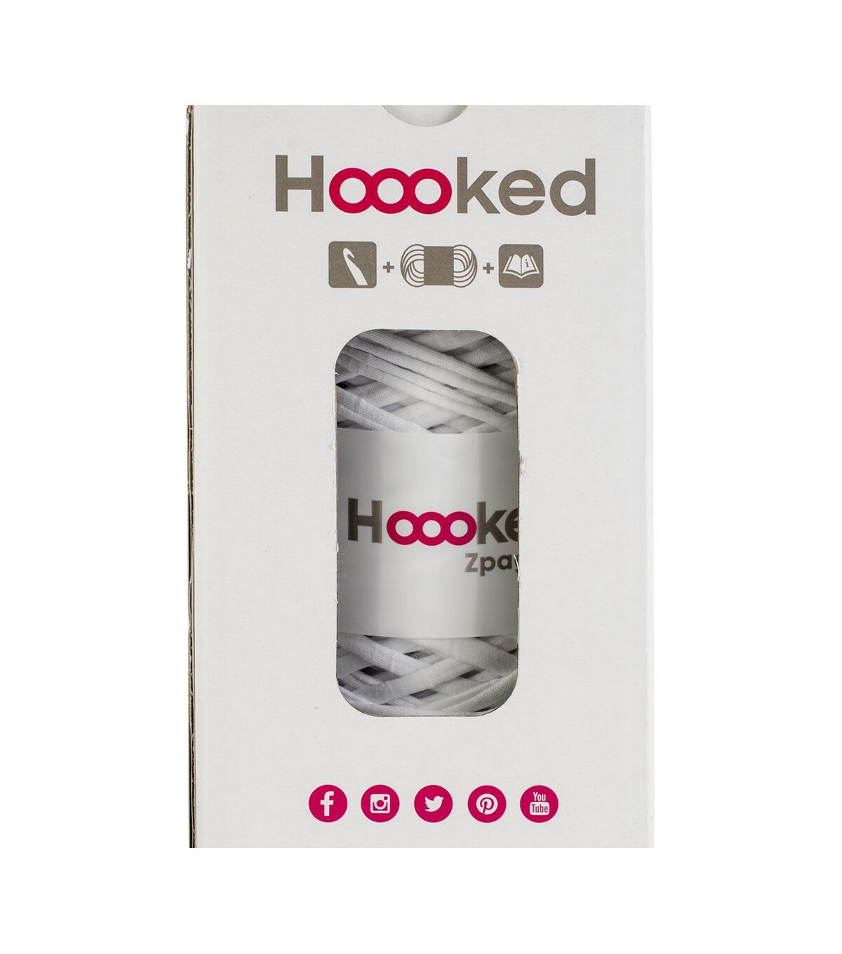 Hoooked Zpagetti White Macrame Hanging Basket Kit