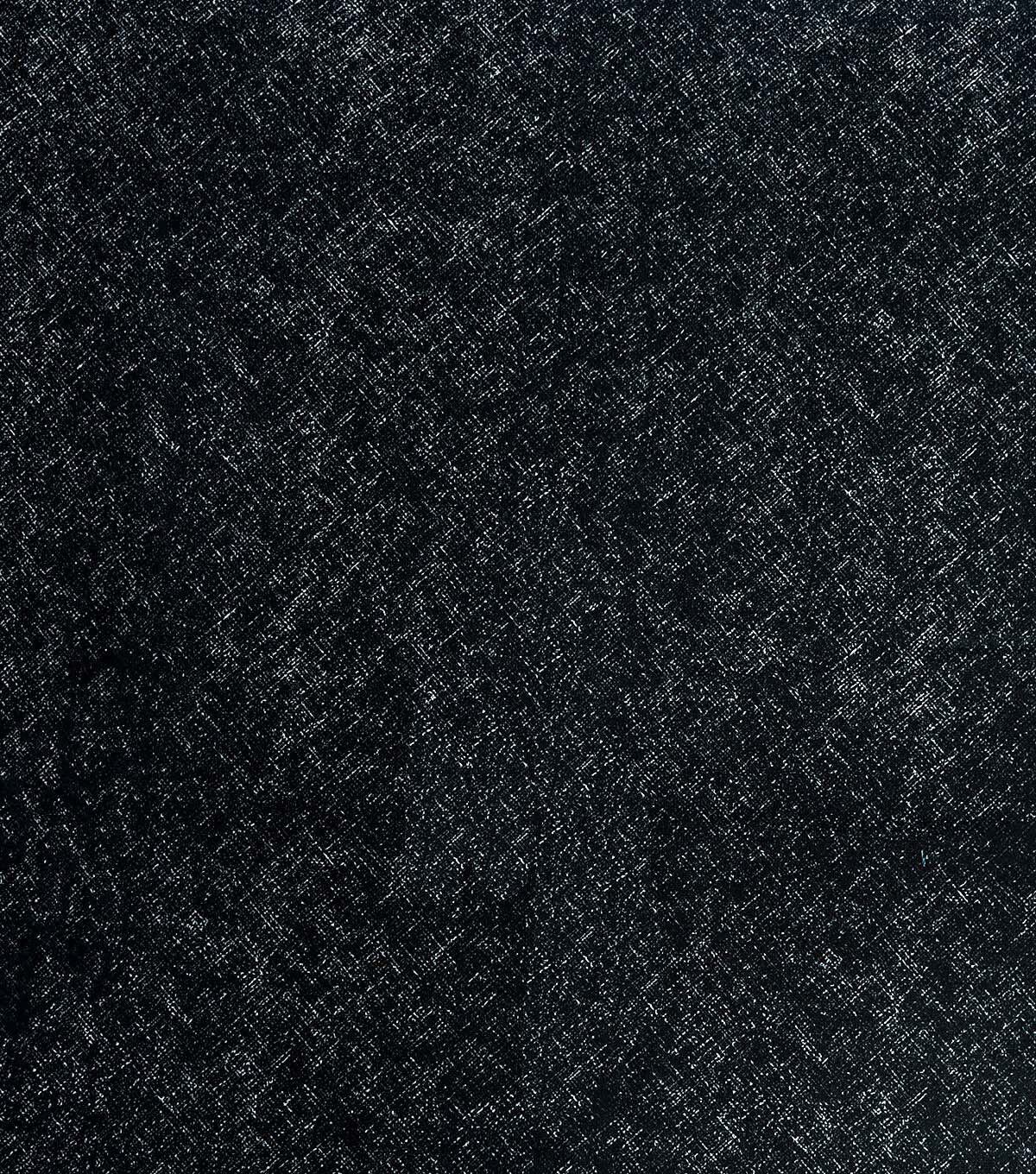 Black Textured Block Print Crosshatch Cotton Fabric by Keepsake Calico