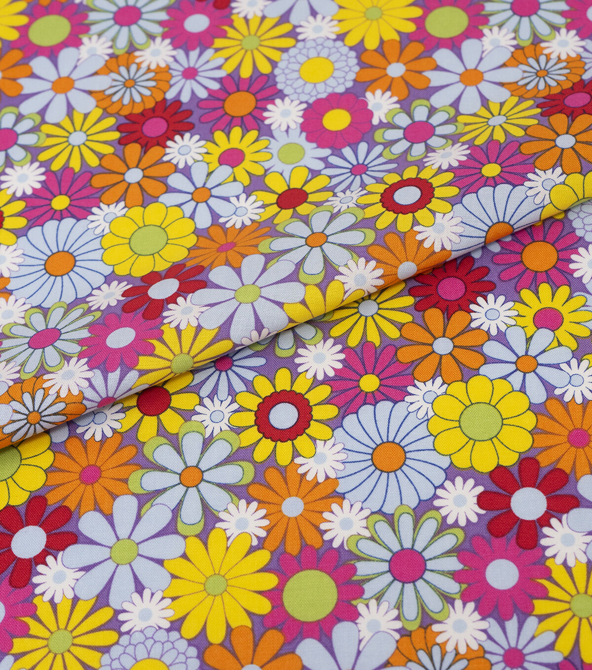Multicolor Retro Floral Cotton Fabric by Keepsake Calico