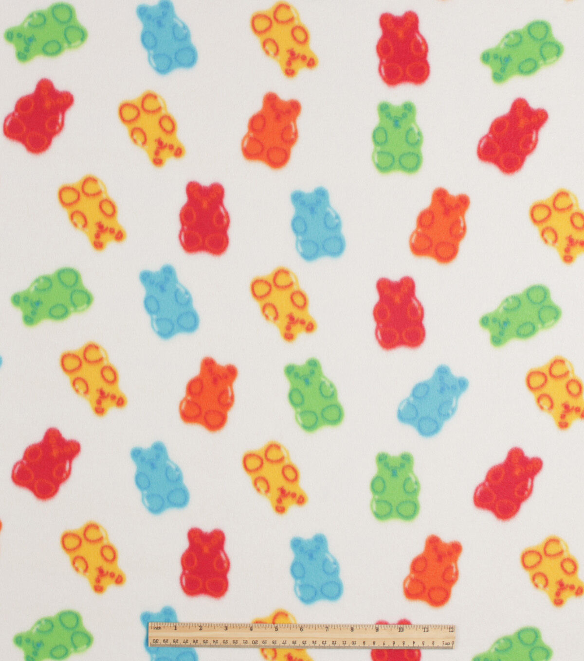 Gummy Bears Blizzard Prints Fleece Fabric