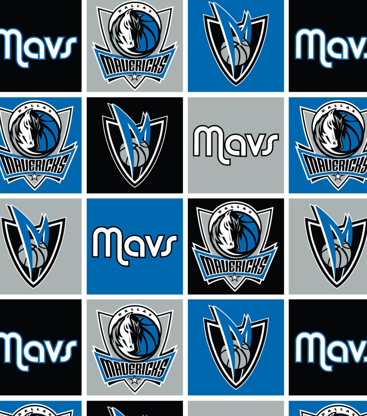 Dallas Mavericks Fleece Fabric Block