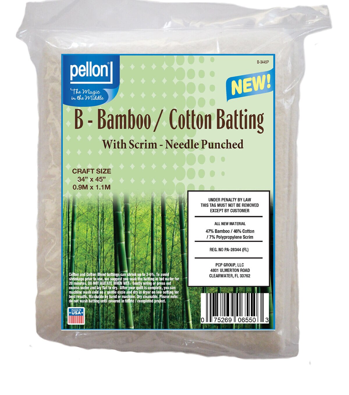 Pellon Bamboo/Cotton Batting With Scrim 34