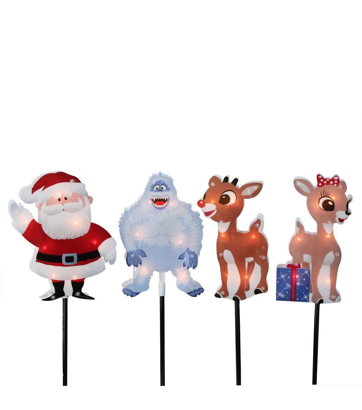 Northlight 4ct Pre Lit Rudolph the Red Nosed Reindeer Pathway Lights