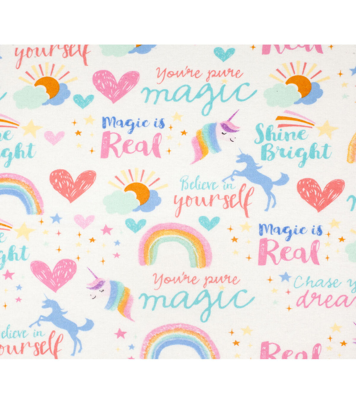 Magic Is Real Unicorn Super Snuggle Flannel Fabric