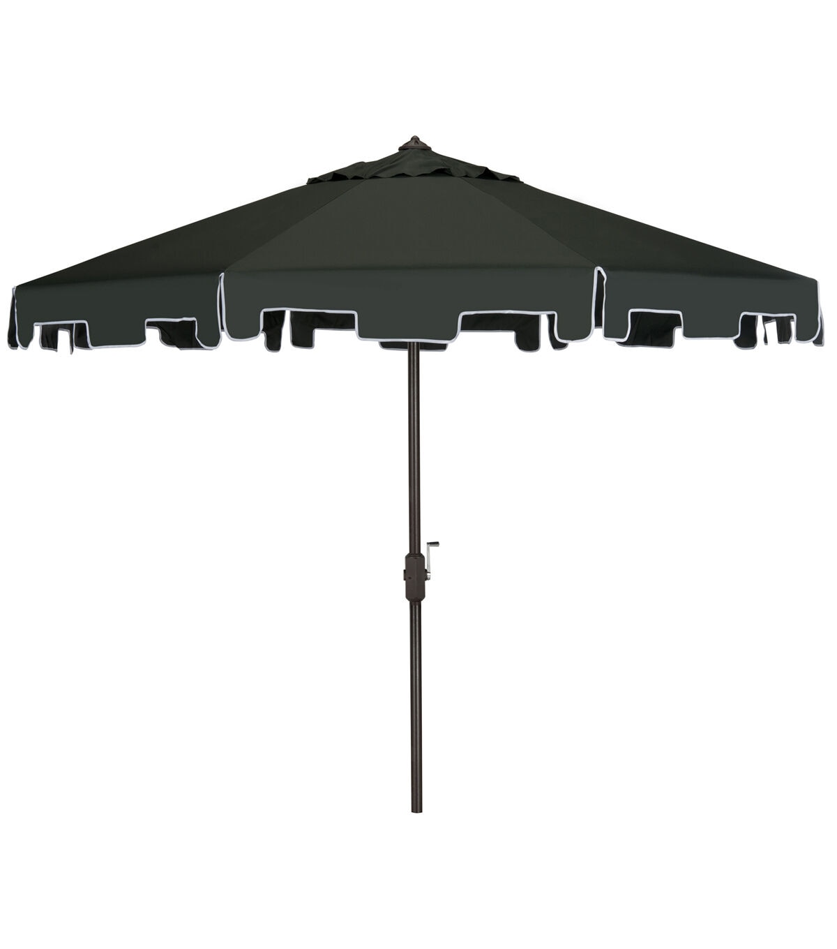 Safavieh 9' Zimmerman Dark Green Push Button Tilt Patio Umbrella
