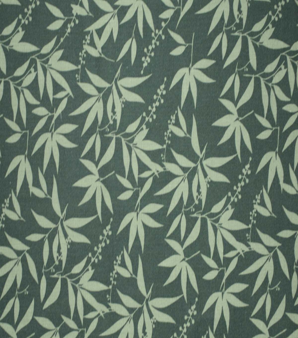 Leaves on Green Cotton Fabric by Quilter's Showcase