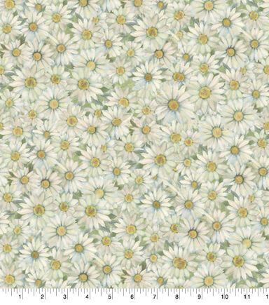 Susan Winget Packed Daises Premium Cotton Fabric