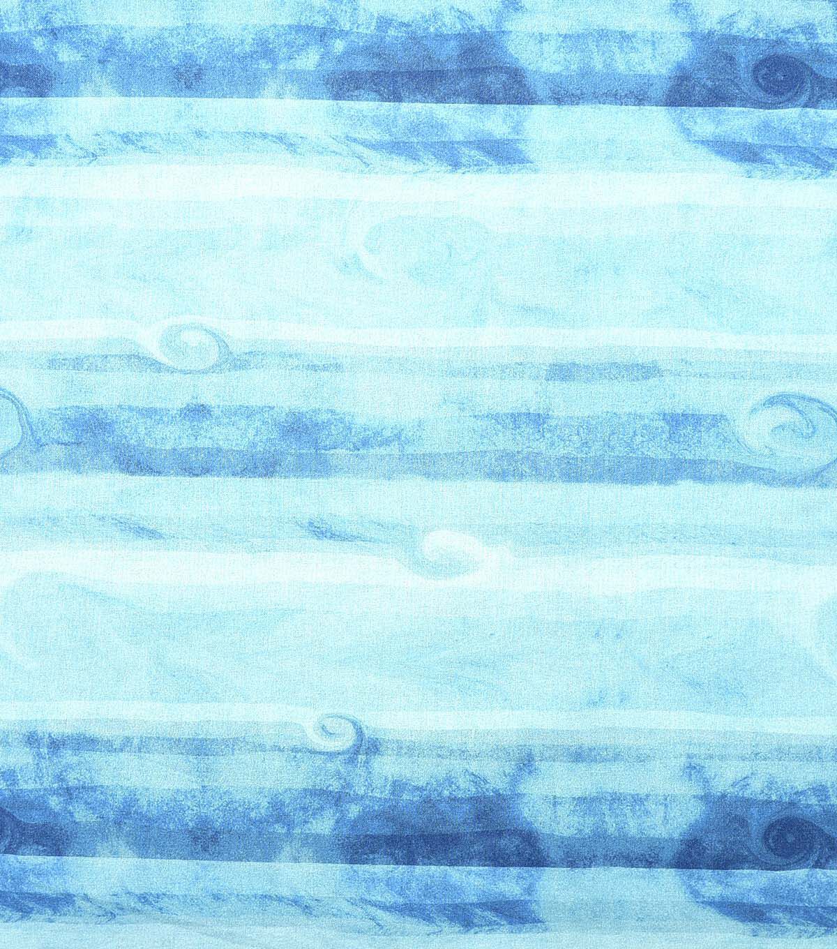 Blue Uranus Quilt Cotton Fabric by Keepsake Calico