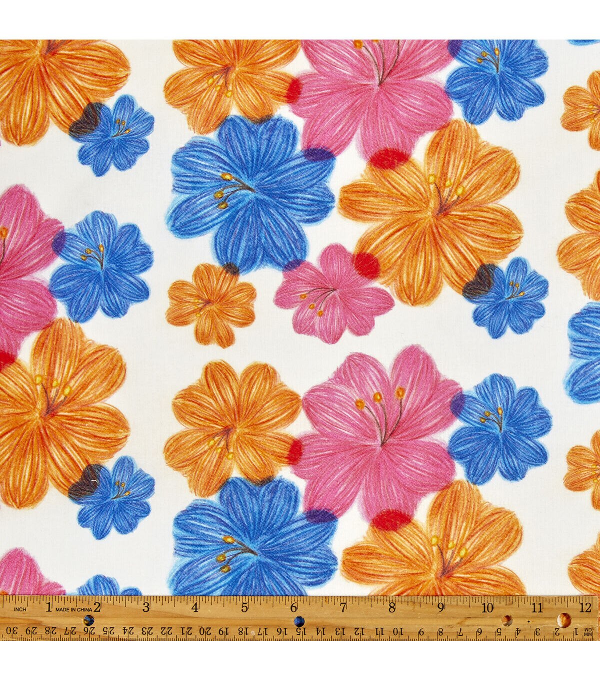 St. Jude Flowers by Coraliz Cotton Fabric