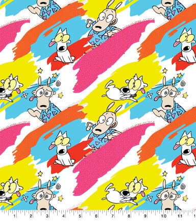 Rockos Modern Life Paint Cotton Fabric