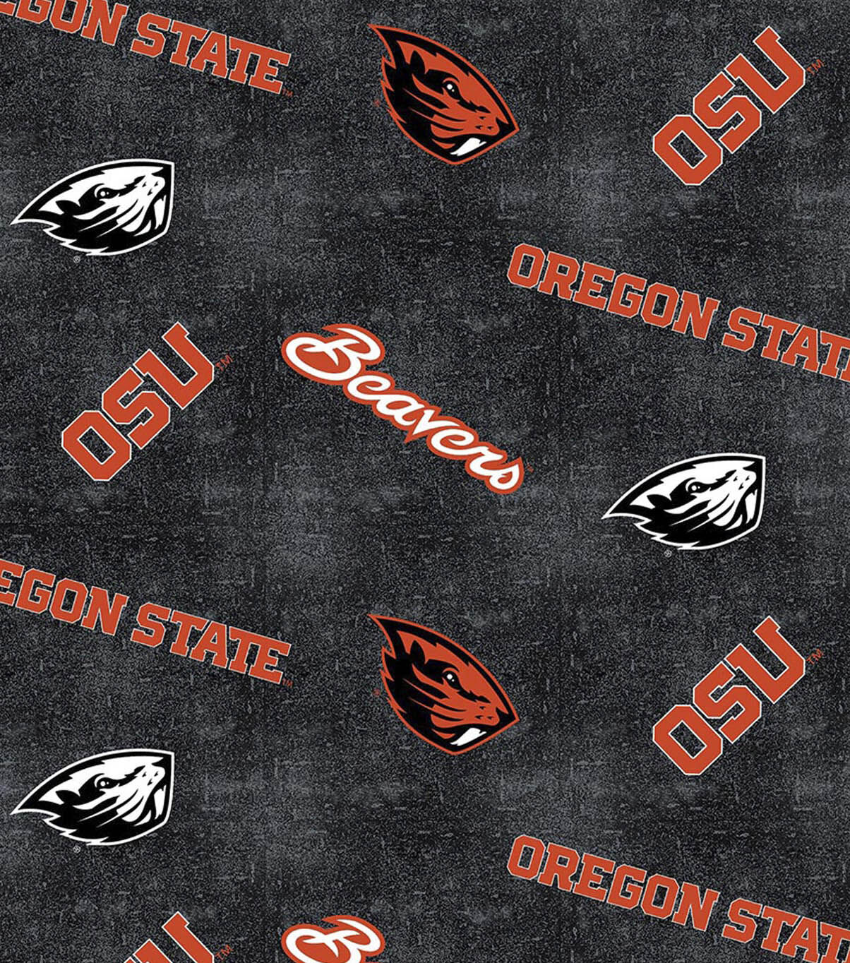 Oregon State University Beavers Flannel Fabric 42