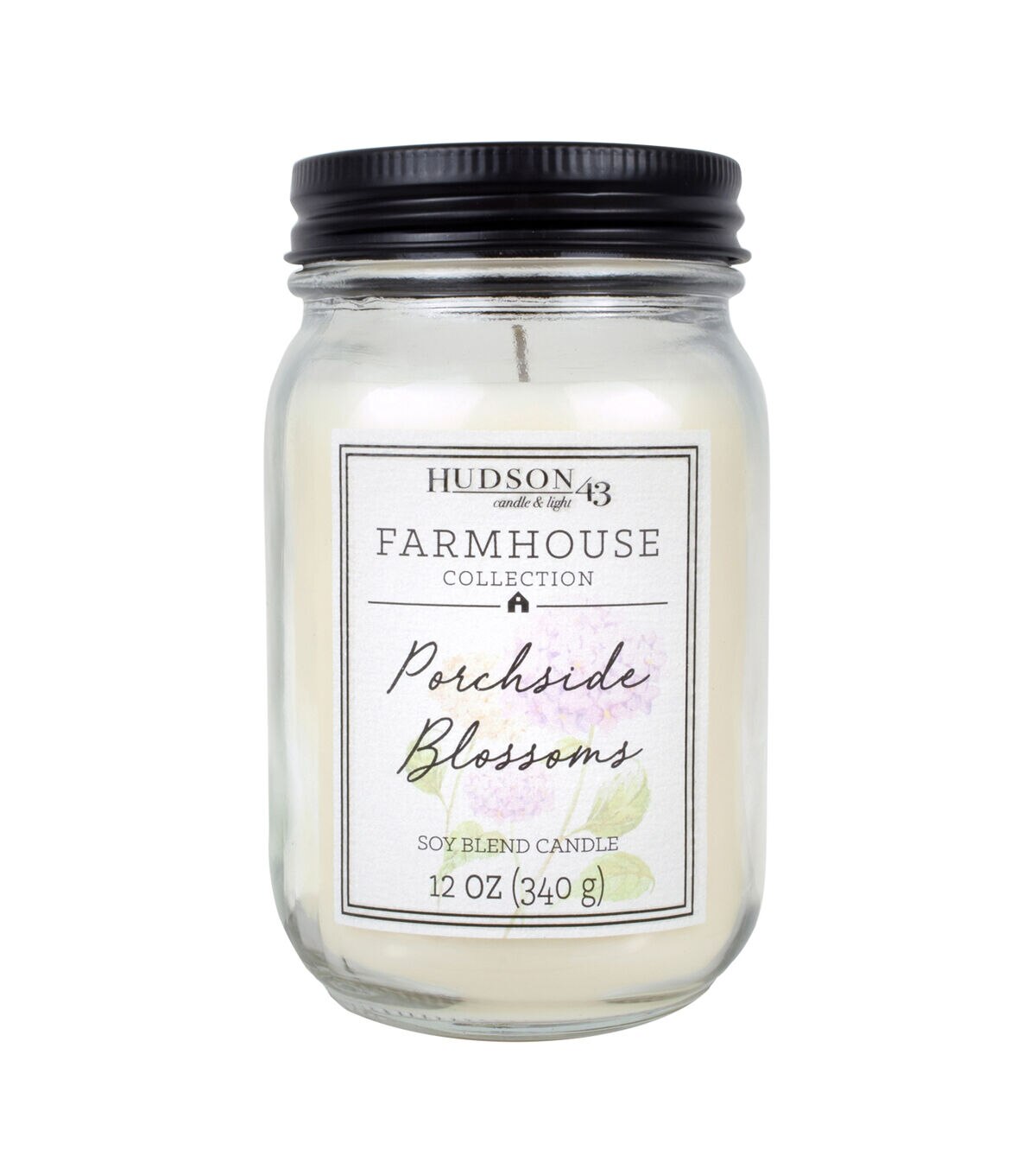 12oz Porchside Blossoms Scented Jar Candle by Hudson 43