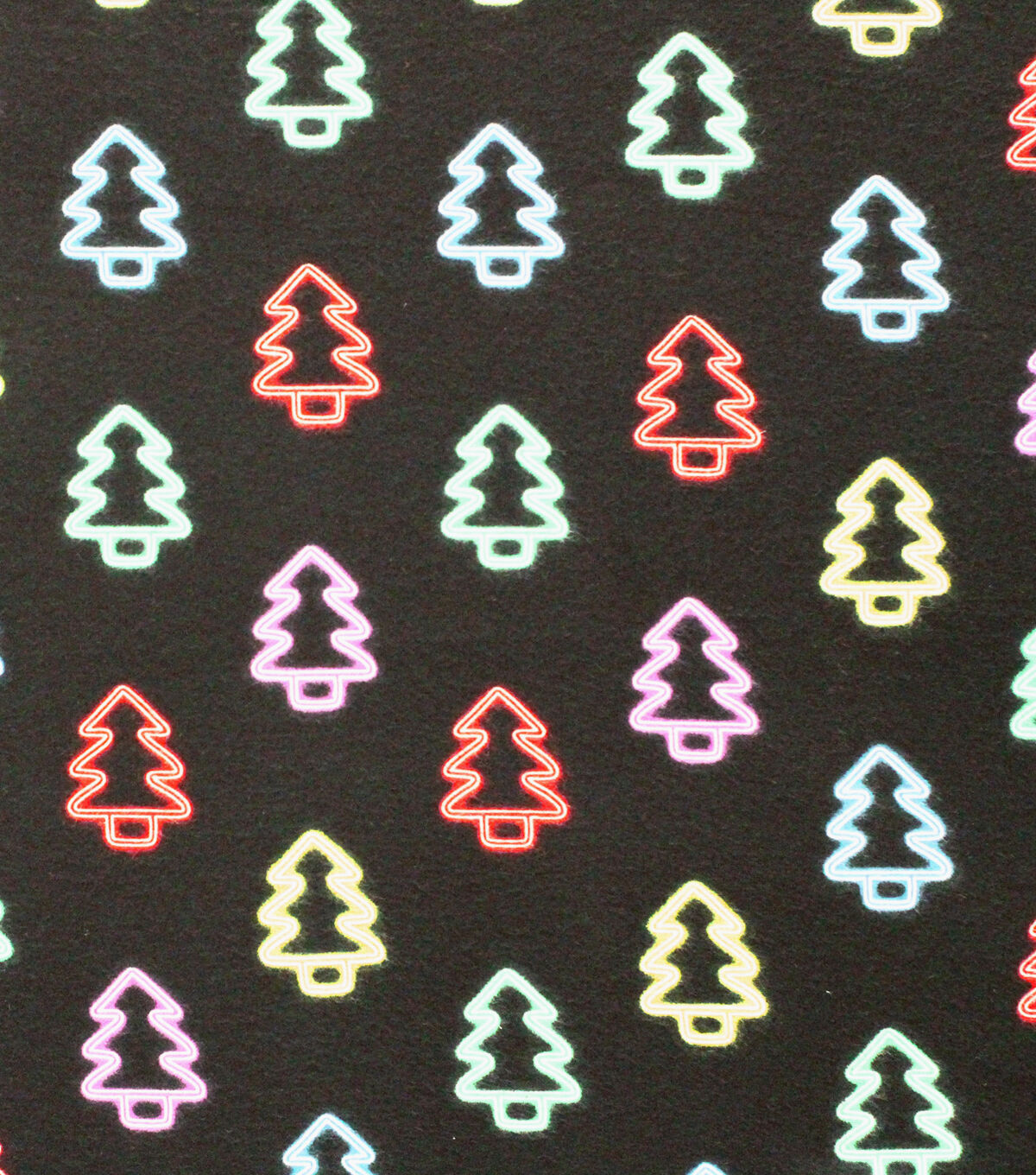 Multicolor Trees Super Snuggle Christmas Flannel Fabric