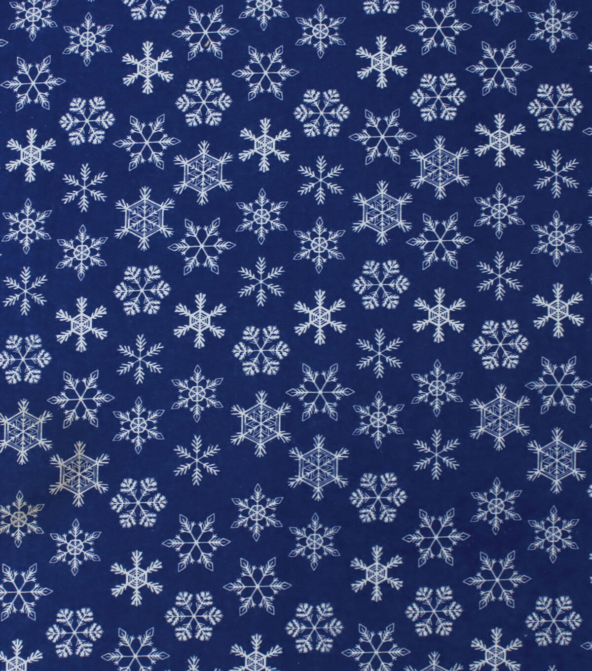Snowflakes on Blue Super Snuggle Christmas Flannel Fabric