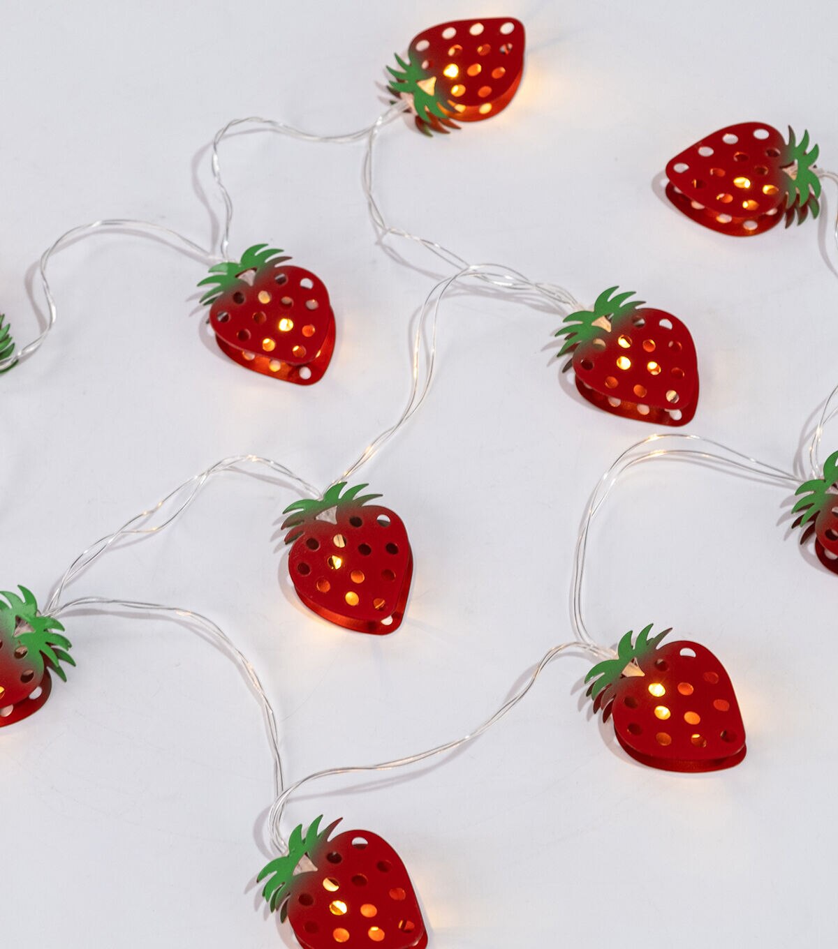 5' Summer Red Strawberry String Lights by Place & Time