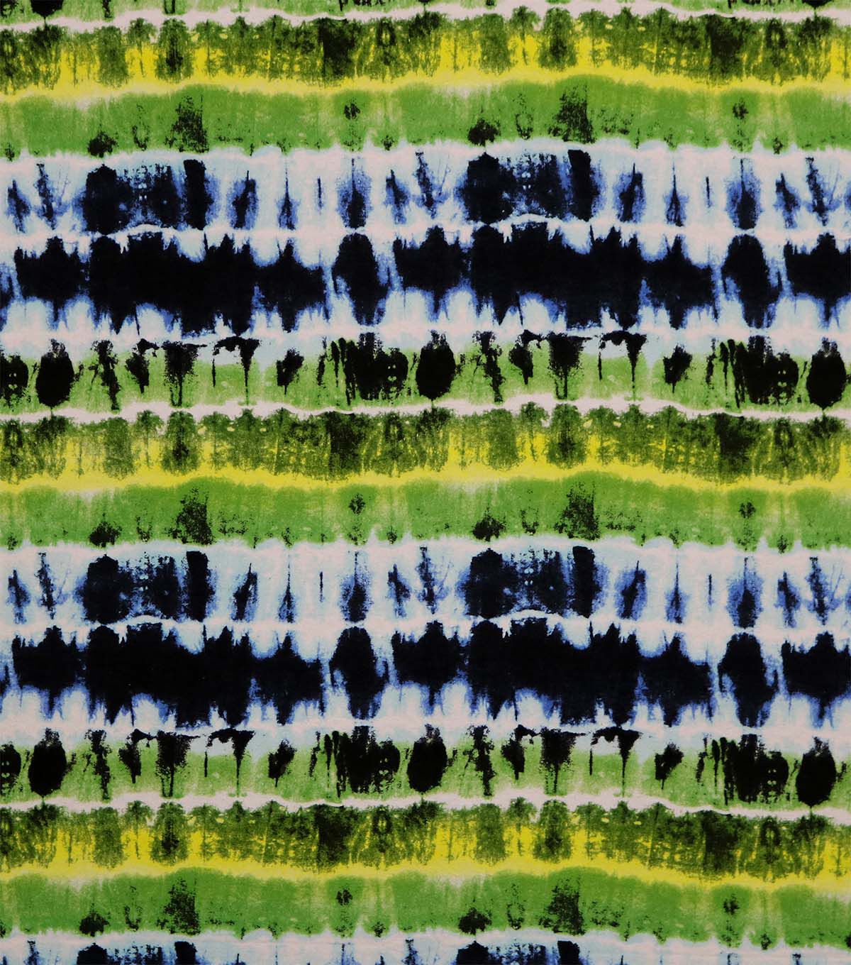 Tie Dye Green Stripes Super Snuggle Flannel Fabric