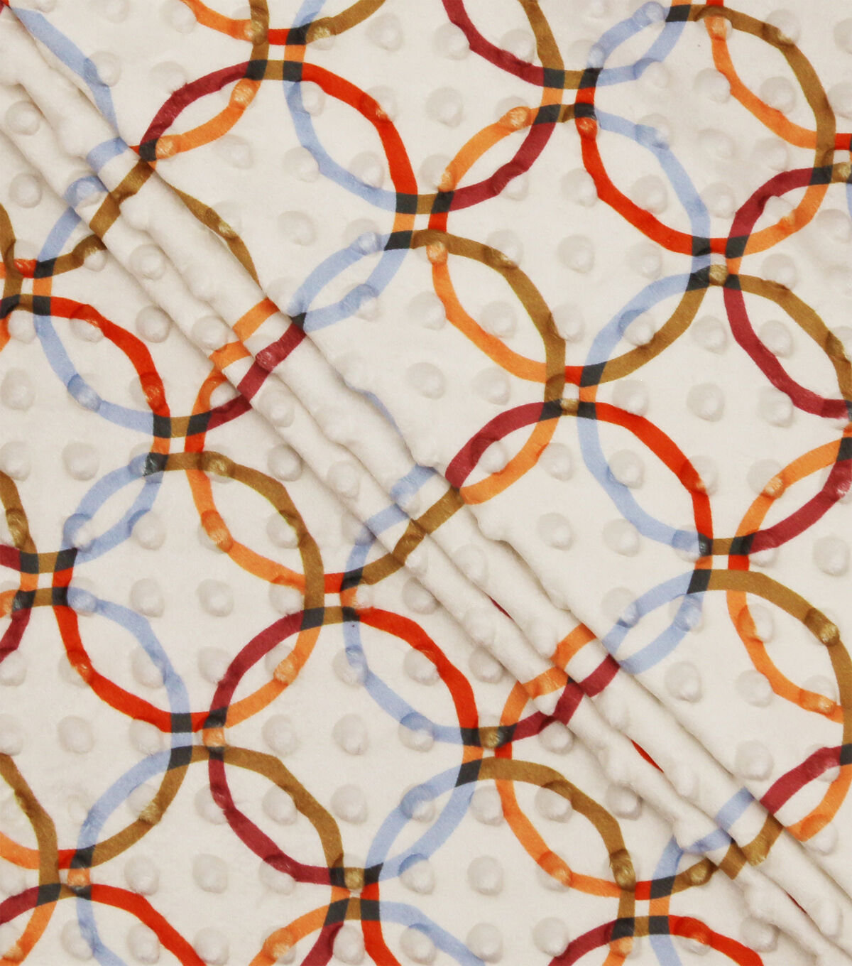 Multicolor Geometric Circle Soft & Minky Fabric