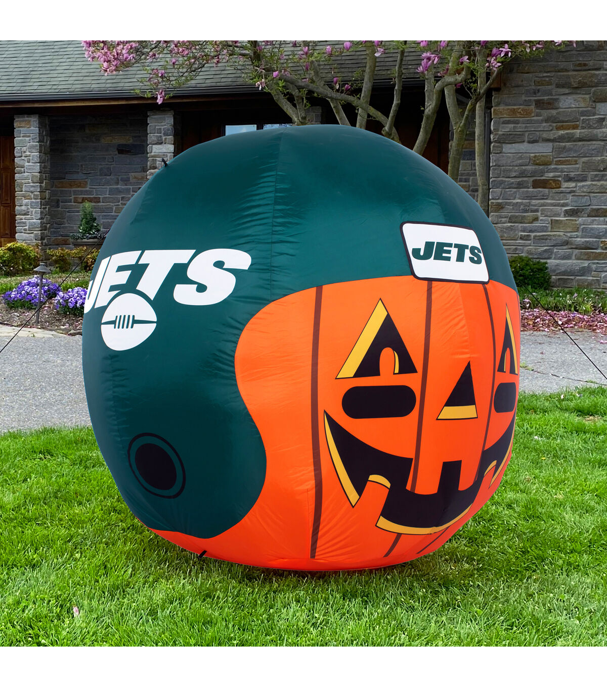 Sporticulture 4' NFL New York Jets Inflatable Jackolantern Helmet