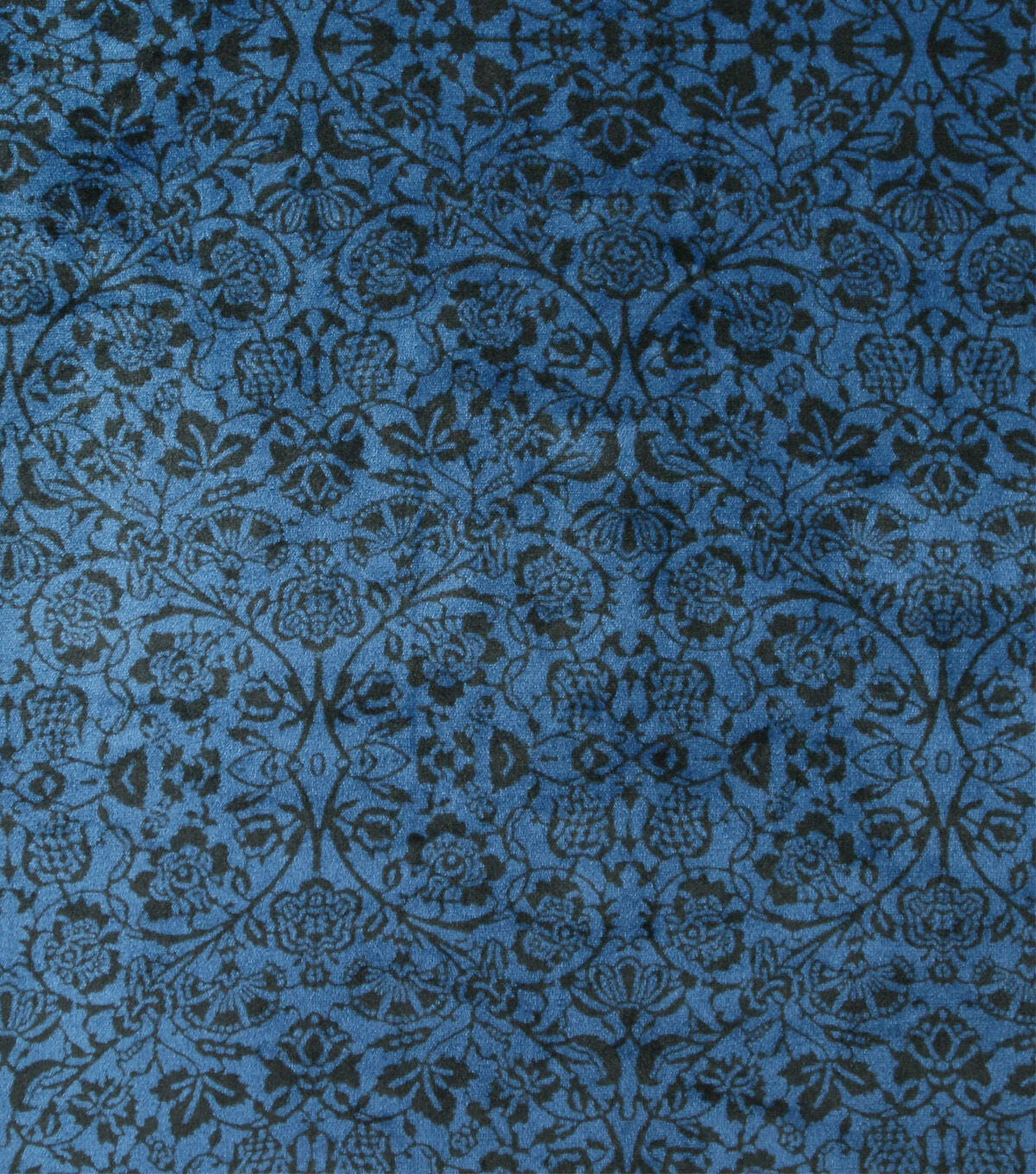 Blue Symmetrical Print Sew Lush Fleece Fabric
