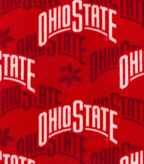 Fabric Traditions Ohio State University Fleece Fabric Tonal Red