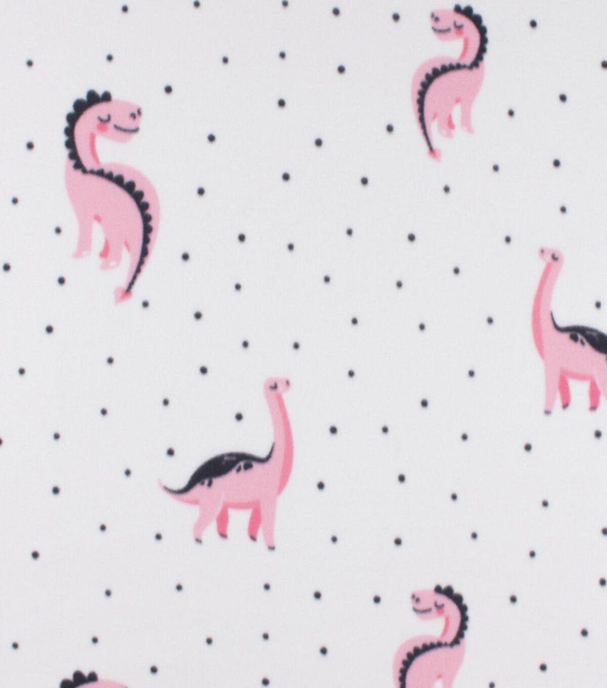 Cute Dino Blizzard Prints Fleece Fabric