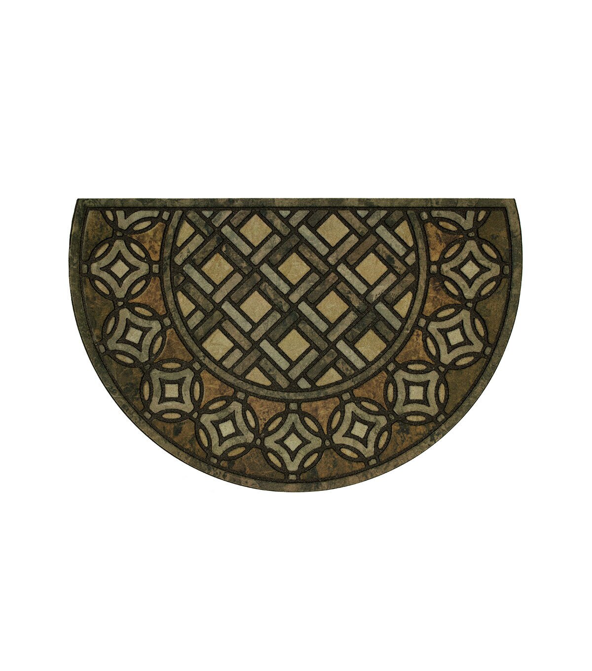 Deco Tile Slice Doormat Brown 1'11