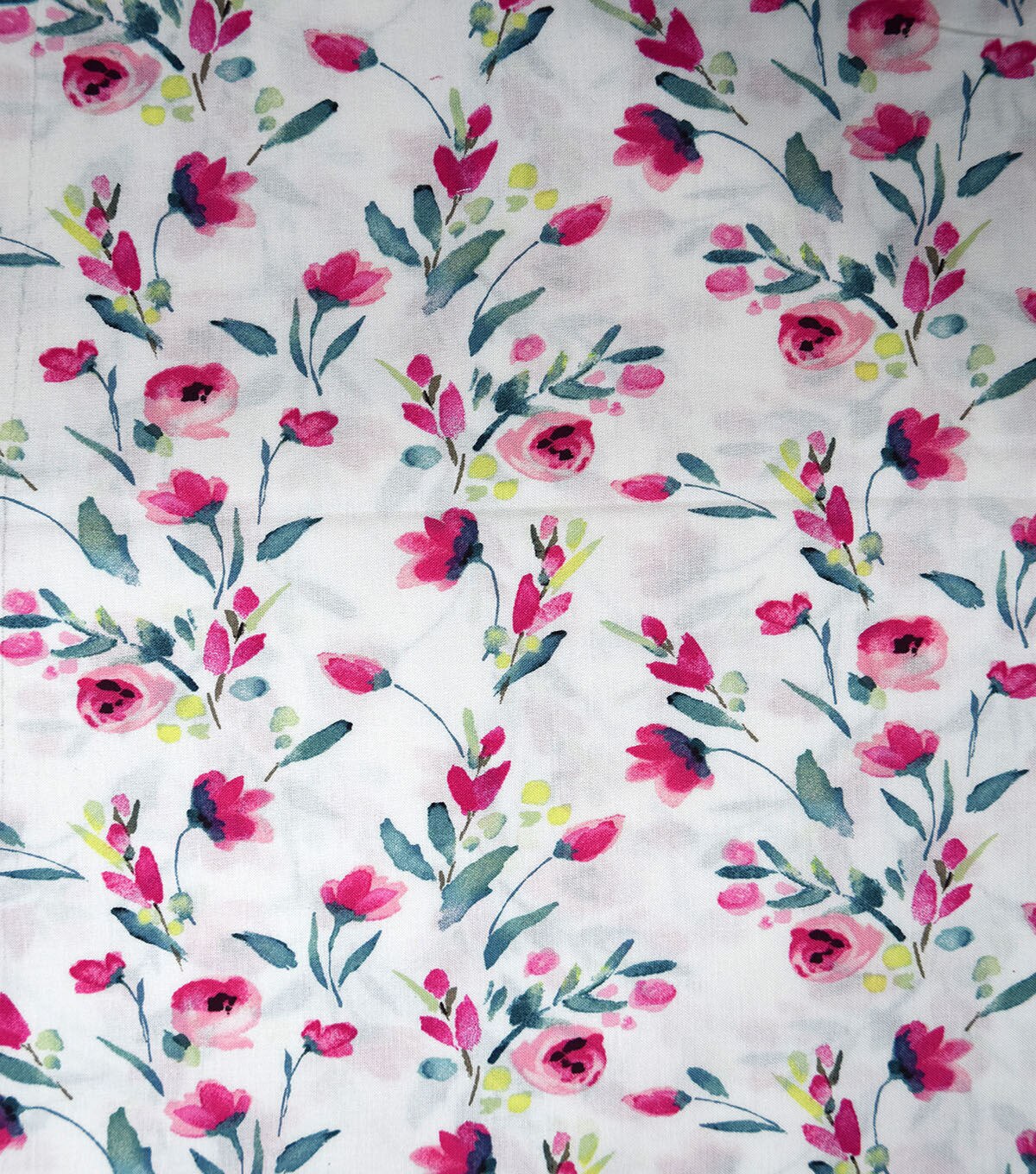 Pink Floral On White 108