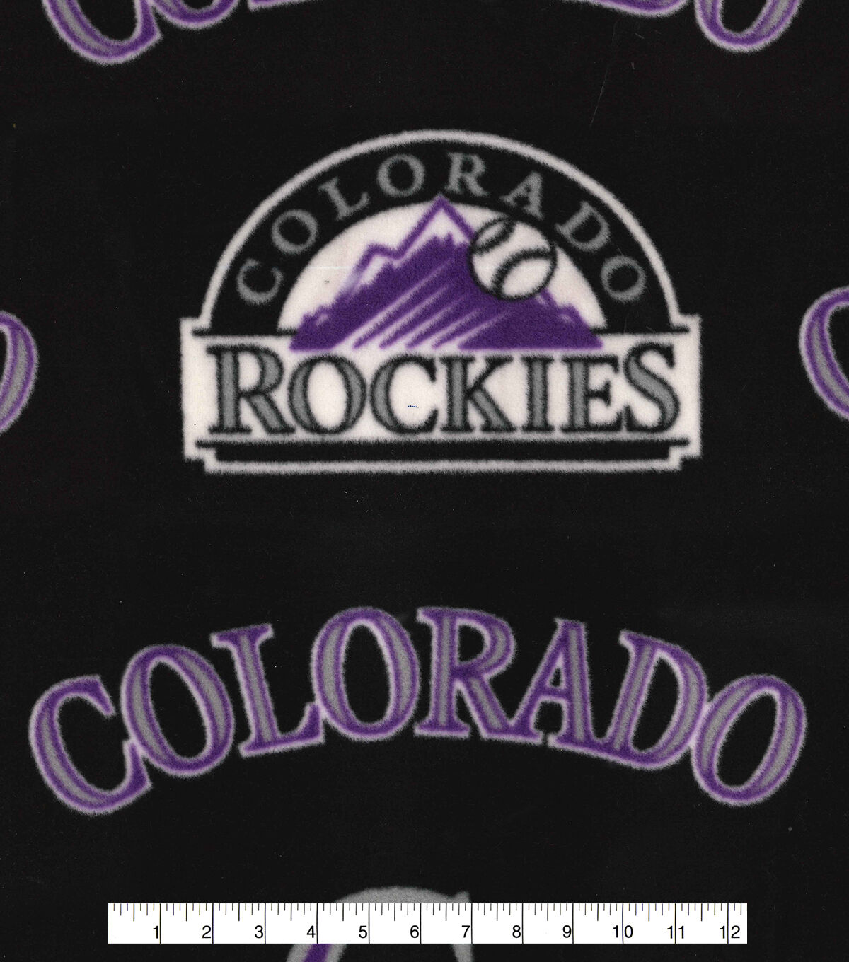 Fabric Traditions Colorado Rockies Fleece Fabric Tossed