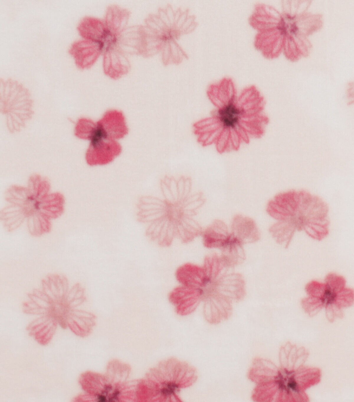 Pink Watercolor Floral Anti Pill Fleece Fabric
