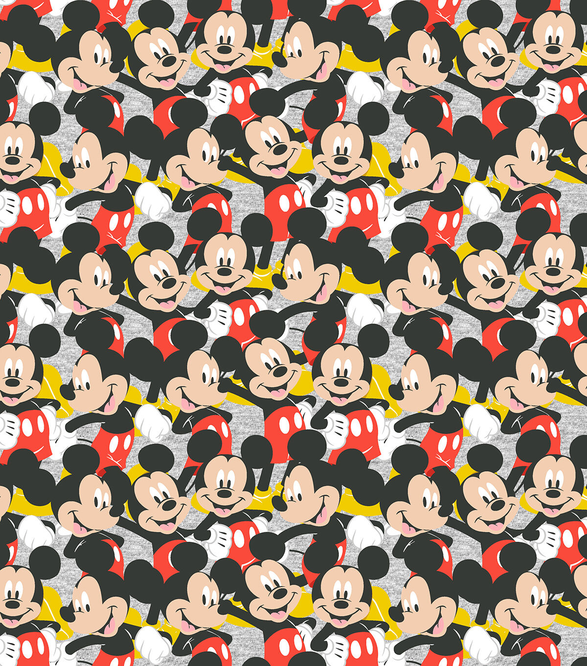 Mickey Packed Heather Disney Cotton Fabric