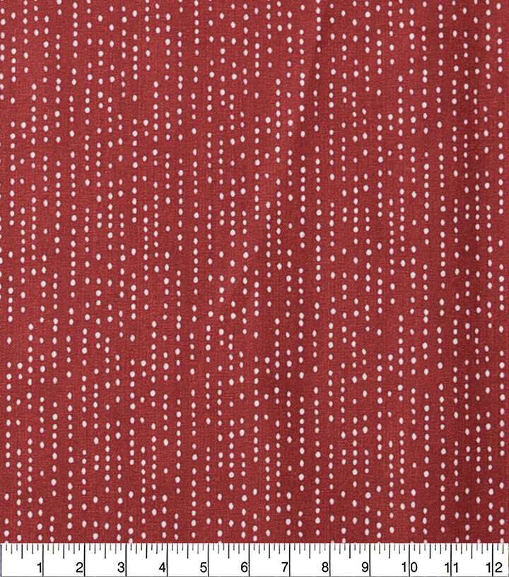 Red Dot Lines Patchwork Quilt Cotton Fabric by Keepsake Calico